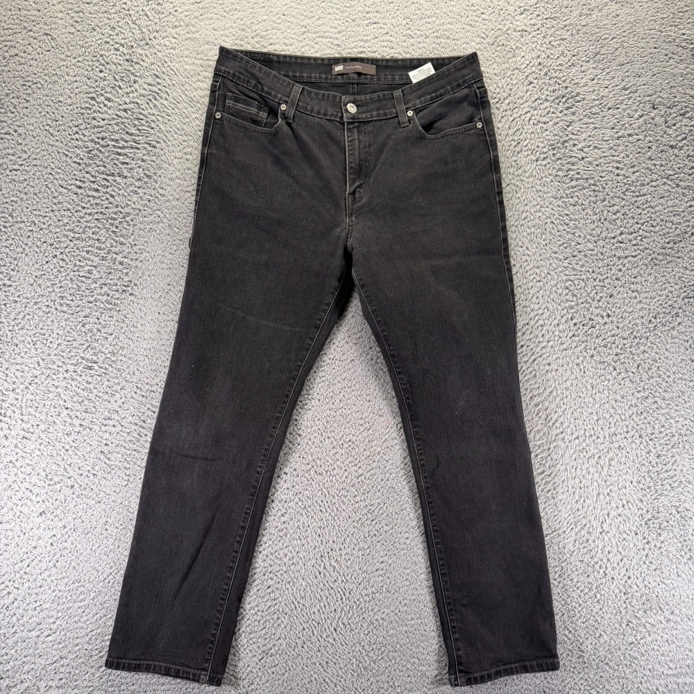 Levi's Jeans Women 14 Black Cotton Denim Skinny Mid-Rise Travel Workwear Stretch